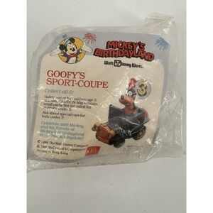 Vintage McDonalds Happy Meal Toys Mickey's Birthdayland Goofy's Sport Coupe 1988